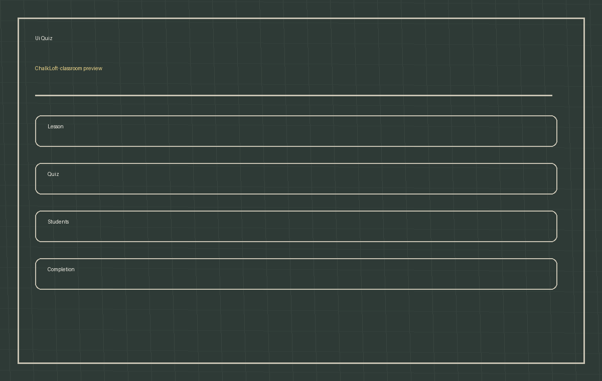 Quiz and grading interface